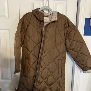 Lucky Brand Women’s Tan Quilted Puffer Jacket